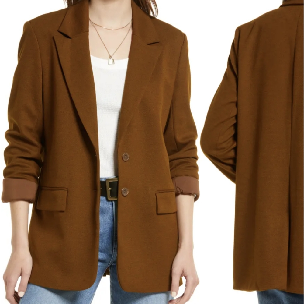 treasure and bond brown temple blazer